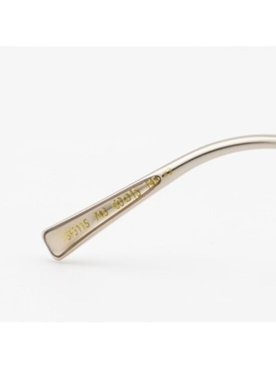 Salvatore Ferragamo SF311S 743 Sunglasses Gold Square Frame, Blue Lenses main image 6